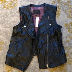 Sanctuary faux leather vest NWT